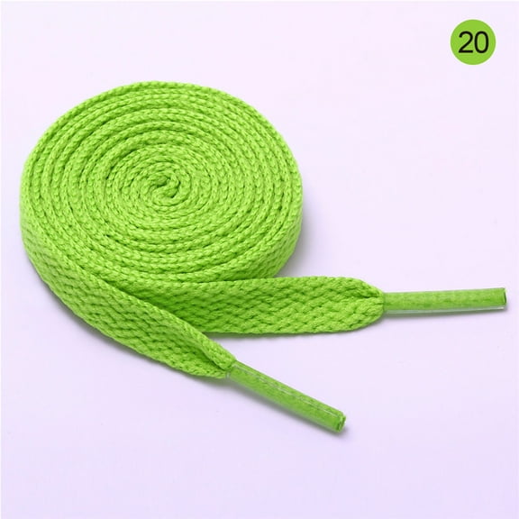 Zhuge 2 Pair Flat Shoe laces 8mm Wide Shoelaces for Athletic Running Sneakers Shoes Boot Strings-A20