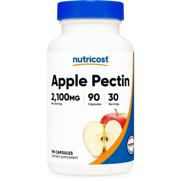 Nutricost Apple Pectin Capsules 2,100mg Per Serving, 90 capsules, 30 Servings - Gluten-Free