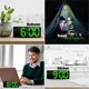 thumbnail image 5 of Digital Alarm Clock, 6.7" LED Mirror Digital Clock Bedside Alarm Morning Alarm, Voice Activated/Adult Kids (Green), 5 of 5