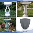 thumbnail image 5 of Covers & all Round Bird Bath Cover, Feeder Bowl Well cover for Winter with Elastic, 12 Oz Waterproof UV & Weather Resistant for Outside Garden Backyard Basin Fountain (32"Diameter x 24"H, Grey), 5 of 7