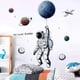 thumbnail image 2 of WandSticker4U®- XL Wandtattoo ASTRONAUTA FLIEGT I Wandbilder: 84x125 cm I Wandsticker Kinderzimmer Junge Planeten Weltall Weltraum Mond Aufkleber I Wand Deko für Jugend-zimmer Jugendlich Ormromra LKX-1561, 2 of 6