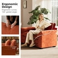 thumbnail image 5 of JULY'S SONG 49.5" W Oversized Accent Chair with Ottoman, Chenille Cloud Sofa Chairs in Living Room, Comfy Reading Chair with Deep Seat, Modern Armchair in Extra Wide Armrests,Terracotta, 5 of 11