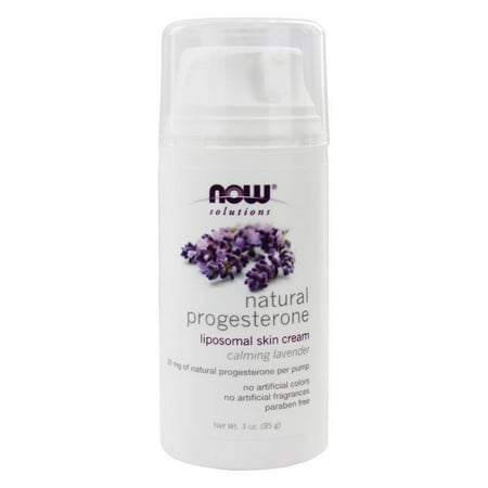 NOW Foods Natural Progesterone Liposomal Skin Cream Calming Lavender, 3 oz-2 (The Best Progesterone Cream)
