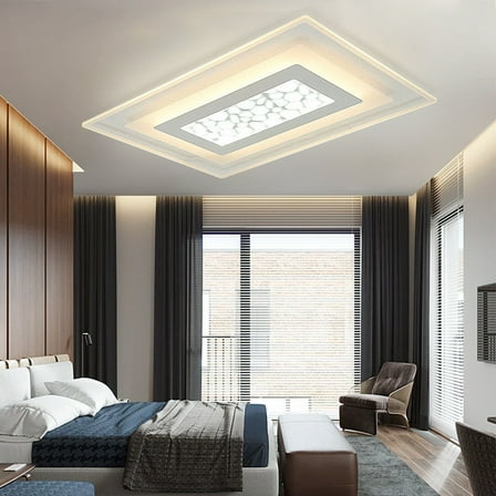Acrylic LED Ceiling Light Modern Flush Mount Light Chandelier W/Remote Control