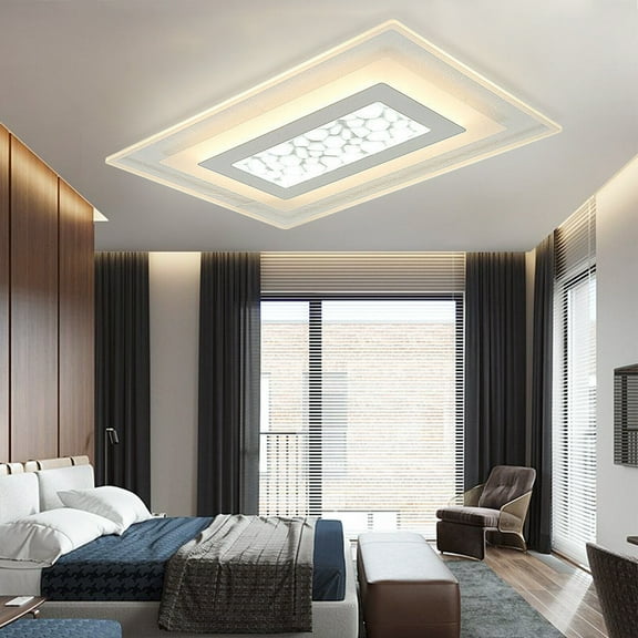 Acrylic LED Ceiling Light Modern Flush Mount Light Chandelier W/Remote Control