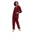 thumbnail image 2 of Kolipajam Women's 100% Cotton Flannel Pajama Set Cozy Drawstring Waist Winter Pjs for Women XL, 2 of 5
