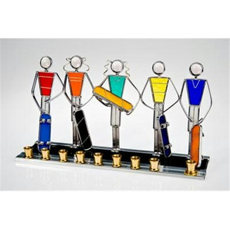 Judaica Kingdom SF-BB-SGB-9832-1 Hanukkah Sports Menorahs - Skateboard Girls and Boys Menorah Female