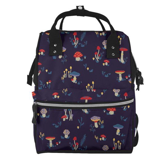 Easygdp Mushrooms3 para Bolsa de Bebé de Gran Capacidad con Múltiples Bolsillos, Bolsa de Pañales para Padres, Bolsa de Viaje Organizada y Elegante
