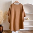 thumbnail image 5 of JULMCOMO Fleece Drape Shawl Wraps for Women Cross Front Tie Wrap Poncho Open Front Elegant Soft Warm Cape Cardigan for Fall Winter Brown, 5 of 9