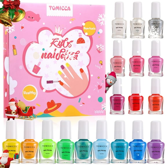 Set de esmaltes de uñas TOMICCA Kids, 18 unidades, no tóxicos, a base de agua