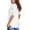 White, variant on Pntutb Women's Lace Short Sleeve V-Neck T-Shirt Loose Casual Summer Tee Tops Special Offers