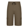 thumbnail image 5 of Xdegoge Cargo Shorts for Men Casual Summer Outdoor Relaxed Fit Shorts for Men Below Knee Length with Multi Pockets Elastic Waist Drawstring Lightweight Work Pants, 5 of 6