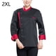thumbnail image 2 of Chaqueta de chef unisex-adulto manga larga de manga larga tela de algodón de bolsillo para hombre chaqueta de trabajo para otoño e invierno restaurante hotel negro xxl Advancent LF000335-09, 2 of 7