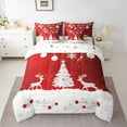 thumbnail image 3 of Homewish Wild Christmas Reindeer 7-Piece Twin Bedding Sets,Chic Xmas Tree Bedding Comforter Set,Red White Sheet Sets For Girsl Boys,Ultra Soft Home Decor Reversible, 3 of 9