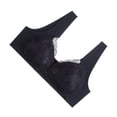 thumbnail image 4 of Sujetador sin aros Nikou con encaje decorativo y botones color negro talla XL, 4 of 12