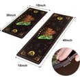 thumbnail image 2 of Gothic Kitchen Rugs Sets of 2, Butterfly Anti Fatigue Cushioned Kitchen Mat for Floor, Standing, Mushroom Moon Non Skid Washable Kitchen Rugs and Mats, 18'''' x 30'''' + 18'''' x 48'''', Black, 2 of 6