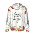 thumbnail image 2 of Goofa Home Sweet Home Floral Printed Women's UPF 50+ Sun Protection Hoodie Jacket Lightweight Long Sleeve Sun Shirt for Women with Pocket Hiking Outdoor-3X-Large, 2 of 9