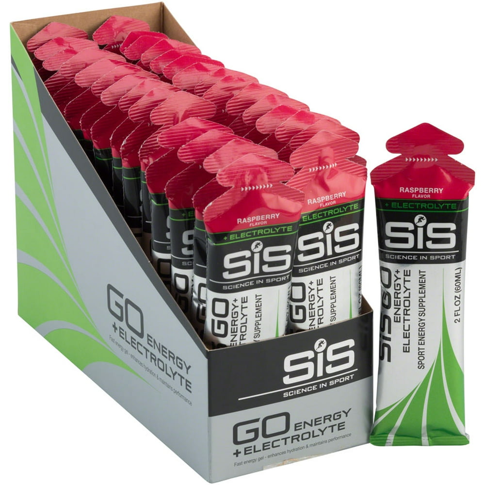 SiS GO Energy + Electrolyte Gel Raspberry 60ml Box of 30