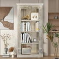 43 Inch Wide Farmhouse Style Solid Wood Bookcase | 1900s Antique ...