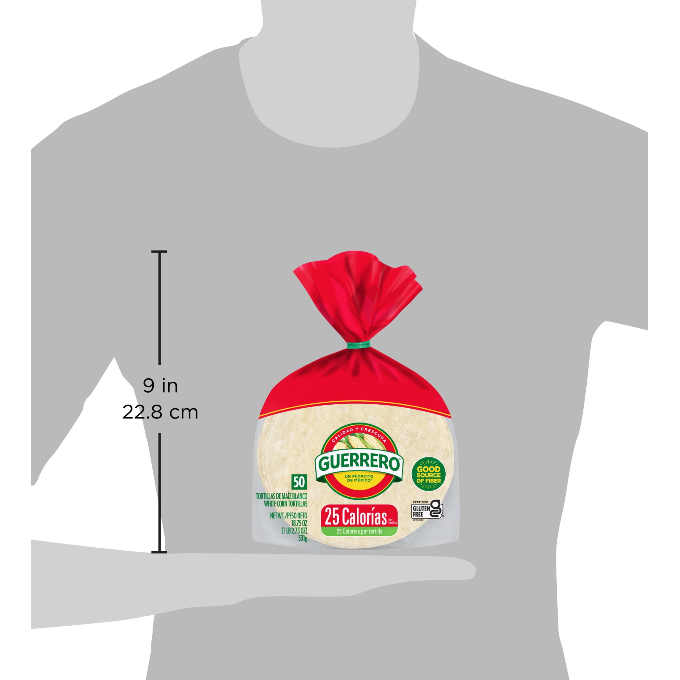 Guerrero 25 Calories White Corn Tortillas, 50 Count