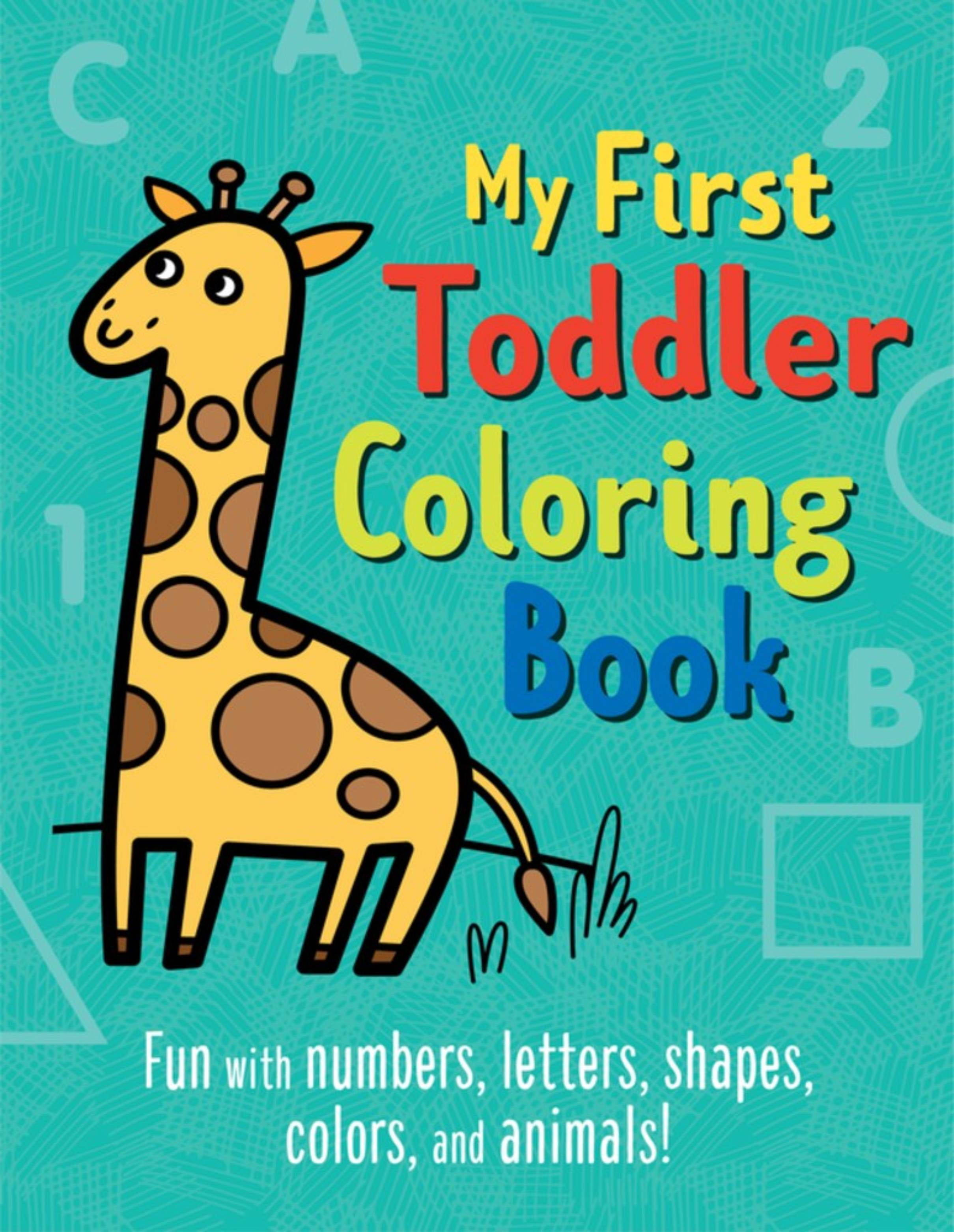 CHILDREN'S MY FIRST ANIMALS LEARNING COLOURING ACTIVITY BOOK  18 PENCILS AGE 3-4 