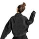 thumbnail image 4 of Abrigo de jean para mujer, manga larga, bolsillo, botón, chaqueta corta, niña, top informal, XXL Yuarrent AP001445-05B, 4 of 7