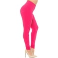 thumbnail image 2 of Buttery Smooth Basic Solid Leggings - Plus Size - 1XL 2XL 3XL - EEVEE Fuchsia One Size Plus, 2 of 2