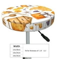thumbnail image 4 of Haiem Honey Bee Set Cushion Round Bar Chair Seat Cover Bar Chair Cushion Covers Elastic Washable Bar Chair Cover,Protects from Scratches and Stains-12 inch, 4 of 7