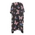 thumbnail image 5 of DISNIMO American Flag Butterfly Print Womens Kimono Swimsuit Cover Ups Summer Casual Loose Beach Coverups Open Front Plus Size Swimwear Cover up, 5 of 6