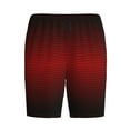 thumbnail image 4 of Easygdp Red Geometric Men's Short Pajama Pants, Sleep Shorts, Household Pants, Casual Pants with Pockets - 3X-Large, 4 of 9
