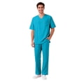 thumbnail image 4 of Domuza Scrubs Medical Uniform Man Scrubs Set Medical Scrubs Top and Pants, with Multiple Pockets Turquoise S, 4 of 5