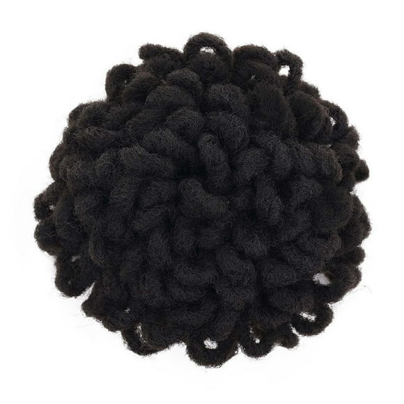 Riforla 1 Piece Curly Ponytail Drawstring Bun Petal Bun Braided Ponytail Braided Clip on Braided Ponytail Wig for Black Women Wigs for Women Black