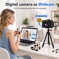 thumbnail image 4 of Ourlife 6K Digital Camera, 64MP Autofocus, 3" IPS Screen, Wide Angle Macro Lens, WiFi Control, 16X Zoom, External Mic, 64GB Card, 4 of 9