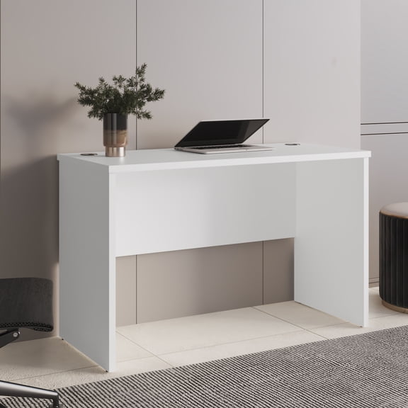 Dtwnek Writing Desk Computer Table for Living Room, Office, White