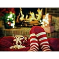 thumbnail image 2 of Aldridge, Ashley 32x25 Gold Ornate Wood Framed with Double Matting Museum Art Print Titled - Christmas Feet By The Fire, 2 of 4