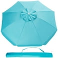 thumbnail image 6 of Gymax 6.5Ft Beach Umbrella w/ Tilt Mechanism Sand Anchor Carrying Bag Turquoise, 6 of 10