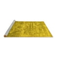 thumbnail image 2 of Ahgly Company Machine Washable Indoor Rectangle Oriental Yellow Industrial Area Rugs, 4' x 6', 2 of 4