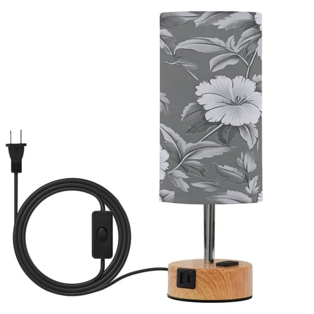 Touch Control Table Lamp with LED Bulb Bedside Lamp for Bedroom Living Room Old-fashioned Floral Pattern