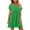 Green Womens Summer Dress, variant on Sundresses for Women Casual Summer - Women's Summer Casual Dress Petal Sleeve Empire Waist V Neck Flowy Loose Swing T Shirt Dresses Party Dress