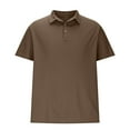 thumbnail image 6 of hotojiny Golf Shirts for Men Solid Color Short Sleeve Performance Work Tee Button Collared Athletic Training Summer Tops, 6 of 6