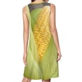 thumbnail image 2 of corn cob Spring Summer Dresses for Women Fashion T-shirt Dress Casual Sleeveless Loose Sundress with Pockets, 2 of 5