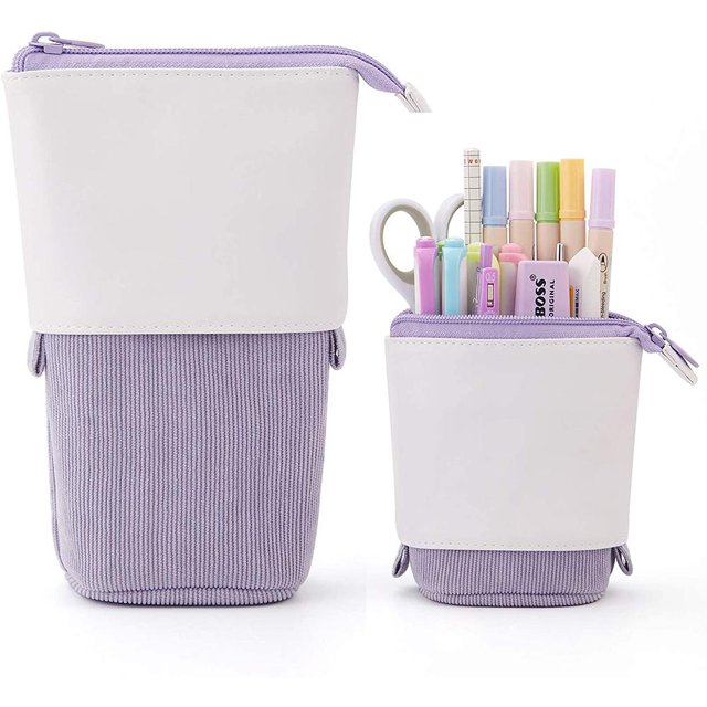 Estuche Para Lápices, Soporte De Papelería Telescópico De Pie, Bolsa De Almacenamiento Para Uso Escolar, Universitario Y De Oficina Serendint EL017981-03
