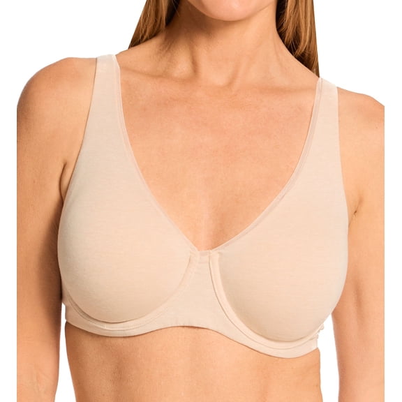 Bali Cotton Collection Underwire Bra, Moisture-Wicking, Convertible Tropical Sands Heather 36D