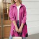 thumbnail image 5 of Puntoco Otoño Mujer Moda Solapa Botón Casual Manga Larga Dividido Sobre Tamaño Cuello Abrigo Puntoco Puntoco-1, 5 of 9