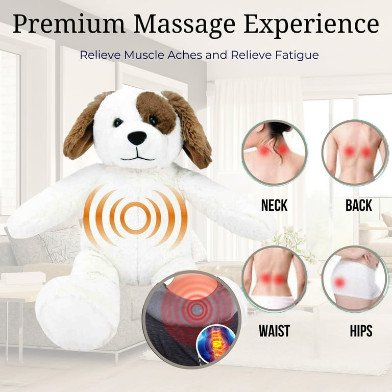 BOSS CLASS 18” x 12” Soft Relaxing Dog Decorative Pillows, Battery Operated  Vibrating Comfort