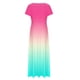 thumbnail image 4 of Vestido de Verano para las Mujeres Gradiente Impreso Cuello en V Manga Corta de la Longitud Del Tobillo Vestido, Vestido Corto de Verano, 4 of 5