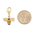 thumbnail image 2 of Alloy Enamel Bees Pendant Decorations Lobster Clasp Charms Clip-on Charms for Keychain Purse Backpack Ornament Golden 35mm, 2 of 4