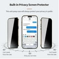 thumbnail image 3 of Anti Peeping Case for iPhone 15,Front Privacy Tempered Glass Cover,Magnetic adsorption Anti Peep Metal Frame with Lens Protector,Silver, 3 of 8