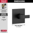 thumbnail image 4 of Delta Faucet Ara Série 14 Trousse de Garniture de Soupape de Douche à une Fonction Noir Mat T14067-BL (Valve Non Incluse), 4 of 5