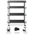 thumbnail image 3 of FITUEYES AV Component Media Stand Audio Rack 4-Tier Entertainment Shelves TV Stand for Video Components, Stereo Equipment, Gaming Consoles, Panda Silver Color, 3 of 5
